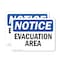Signmission Evacuation Area, 10 in W x Rectangle, Vinyl Decal OS-2PACK-NS-D-710-L-12182 - alternate 1